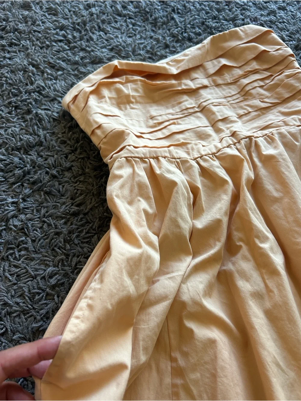 Abercrombie & Fitch Emerson Strapless Maxi Dress in Pale Peach Size MT